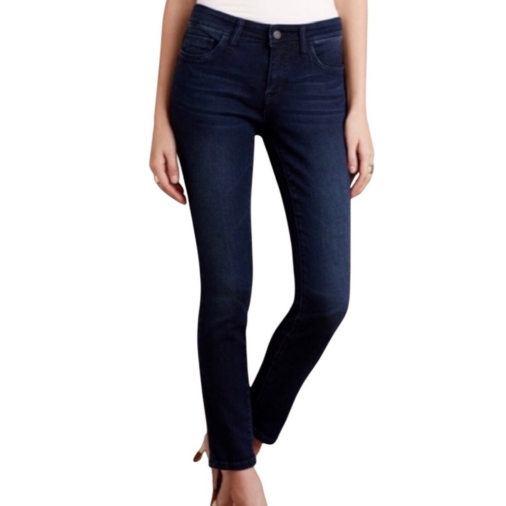 Pilcro and the Letterpress Dark Wash Mid Rise Skinny Jeans Size 27‎